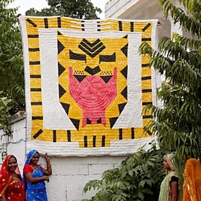 Cqc La Tiger Quilt With Two Shams, King In Yellow
