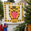 Cqc La Tiger Quilt With Two Shams, Queen In Multi