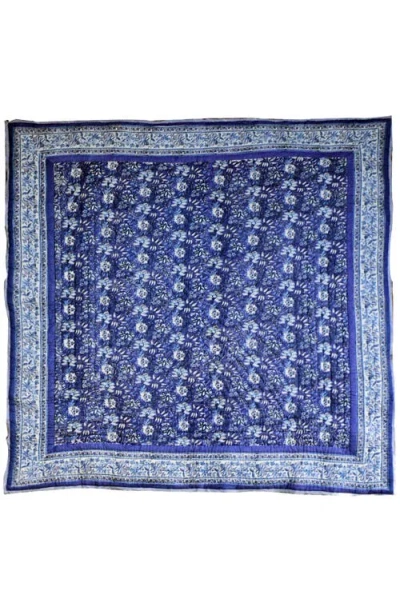 Cqc La Zuma Quilt Bedding Set With 2 Shams In Blue