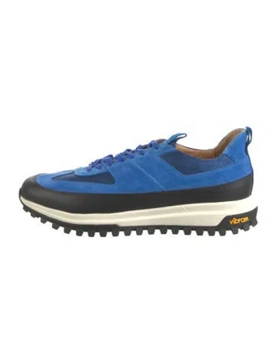 Pre-owned Cqp Suede Athletic Sneakers In Blue