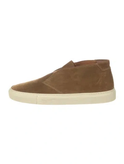 Pre-owned Cqp Suede Sneakers In Brown
