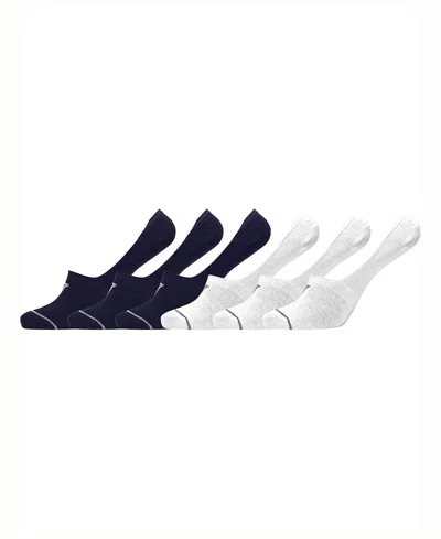 Cr7 Men's 6-pack Footie Socks In Black,white