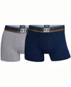 Cr7 Men's Microfiber Trunks, Pack Of 2 In Multi