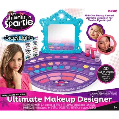 Cra-z-art Shimmer 'n Sparkle Crazy Lights Ultimatemake Up Designer Kit Craft Kit In Multi