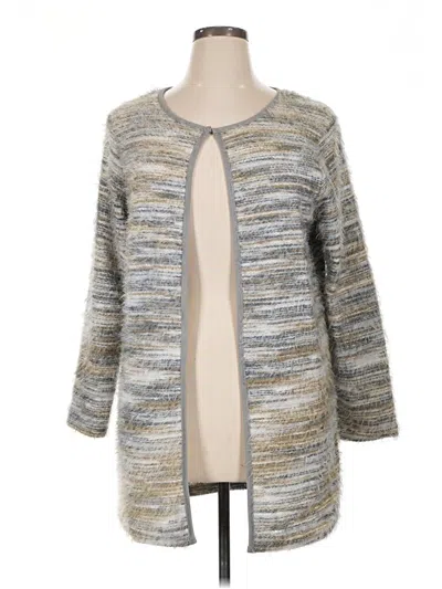 Pre-owned Cracker Barrel Old County Store Cardigan Sweater In Gray