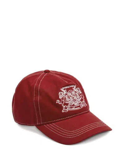 Craft Crest-embroidered Baseball Cap In Red
