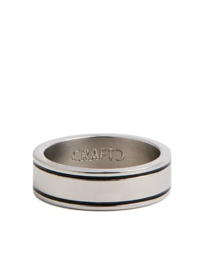 Craft Double-lined Band Ring In Metallic
