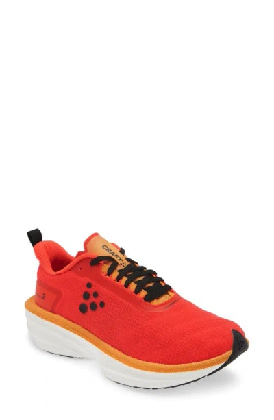 Craft Endurance 2 Running Shoe In Inferno/ Sour