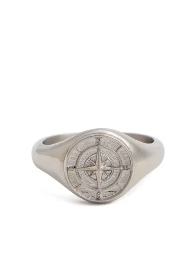 Craft Engraved Ring In Metallic