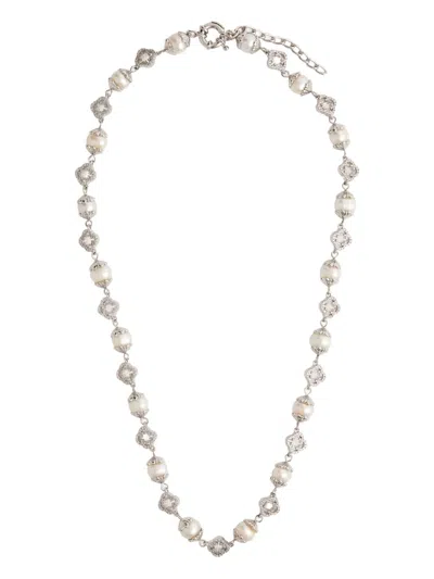Craft Filigree Crystal-embellished Necklace In Metallic
