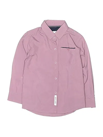 Pre-owned Craft + Flow Kids' Long Sleeve Button Down Shirt In Pink