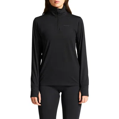 Craft Flow Quarter Zip Pullover In Black