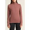 Craft Flow Quarter Zip Pullover In Brown