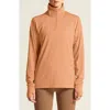 Craft Flow Quarter Zip Pullover In Brown