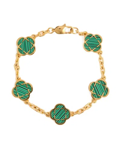 Craft Flower-shaped Bracelet In Gold