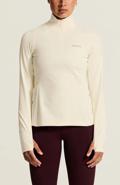 Craft Gain Thermal Half Zip Midlayer Top In Neutral