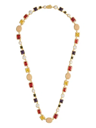 Craft Gemstone Gold Necklace In Multi