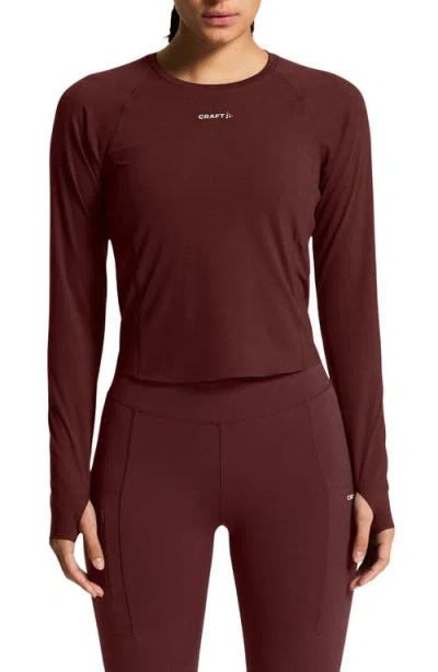 Craft Hypervent Long Sleeve Top In Burgundy