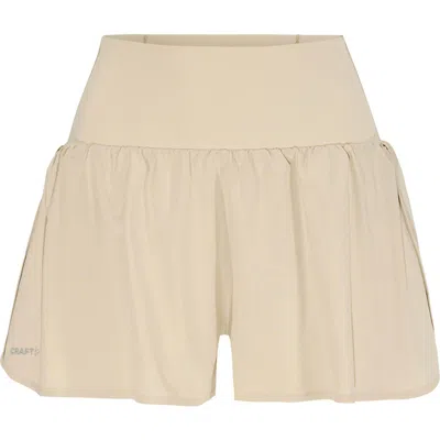 Craft Hypervent Pleated Wide Shorts In Neutral