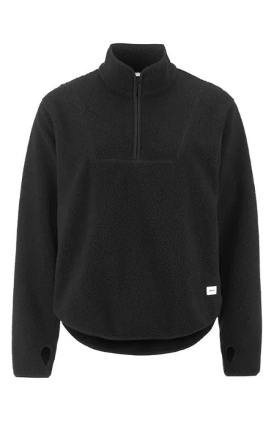 Craft Join High Pile Fleece Half Zip Pullover In Black