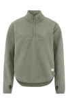 Craft Join High Pile Fleece Half Zip Pullover In Green