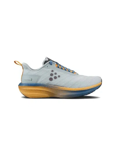CRAFT MEN'S ENDURANCE 2 RUNNING SHOES IN PLATNUM/SOUR