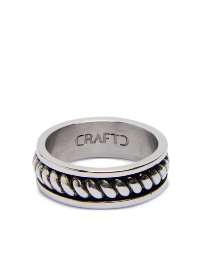 Craft Rope-effect Ring In Silver