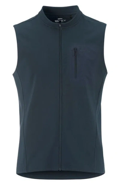 Craft Speed Full Zip Performance Midlayer Vest In Blue