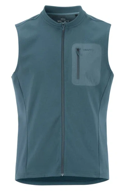 Craft Speed Full Zip Performance Midlayer Vest In Blue