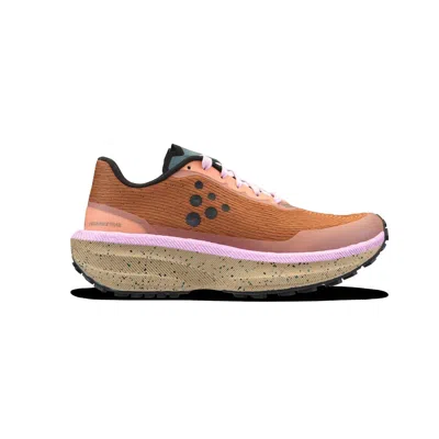 Craft Women's Endurance Trail Shoe In Mud/whiz In Orange