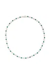 Craftd Clover Embellished Necklace In Silver