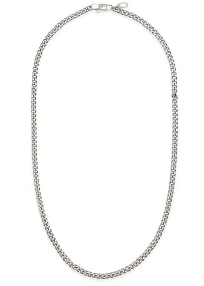 Craftd Rhodium-plated Chain Necklace In Silver
