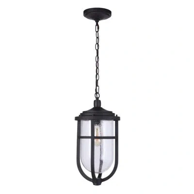 Craftmade 1 - Light Single Cage Pendant In Matte Black