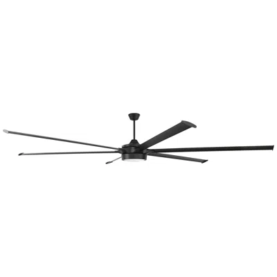 Craftmade 120"  Prost Flat Black Outdoor Smart Led Large Ceiling Fan