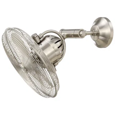 Craftmade 14"  Bellows Iv Nickel Oscillating Wall Fan