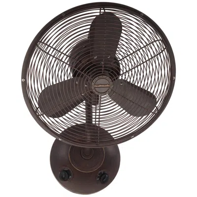 Craftmade 16"  Bellows I Aged Bronze Damp Rated Oscillating Wall Fan