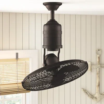 Craftmade 18" Bellows Iii 3 - Blade Caged Ceiling Fan In Black