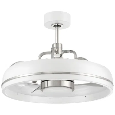 Craftmade 24"  Taylor White And Nickel Indoor Led Smart Fandelier