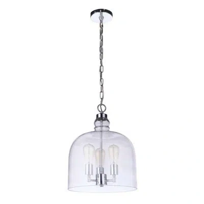 Craftmade 3 - Light Dome Pendant In Chrome