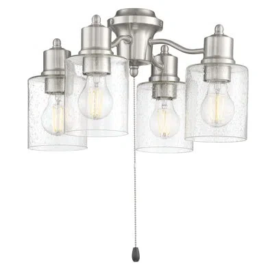 Craftmade 4-light Universal Ceiling Fan Branched Light Kit In Brushed Polished Nickel
