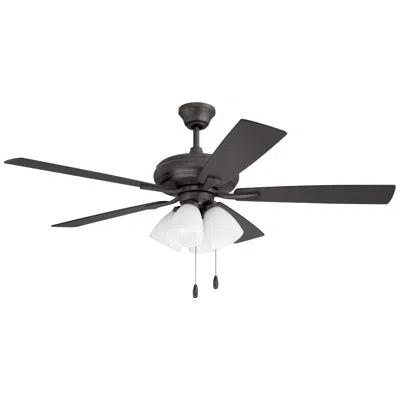 Craftmade 52" Ceiling Fan With Light Kit In Black
