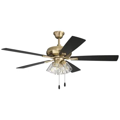 Craftmade 52" Ceiling Fan With Light Kit In Black