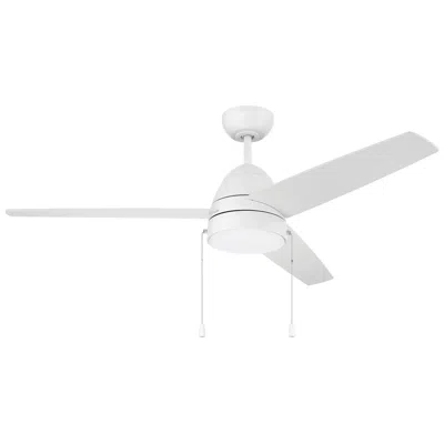 Craftmade 52" Ceiling Fan With Light Kit In White