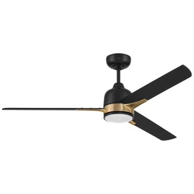 Craftmade 52"  Fuller Black/brass Indoor Led Wall Control Ceiling Fan