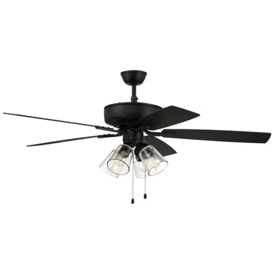 Craftmade 52"  Pro Plus Black Finish 4-light Pull Chain Ceiling Fan