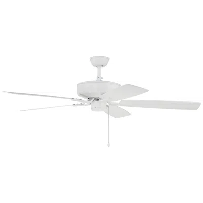 Craftmade 52"  Pro Plus White Ceiling Fan W/ Washed Oak Blade