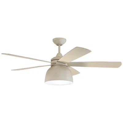 Craftmade 52"  Ventura Cottage White Led Damp Ceiling Fan With Remote