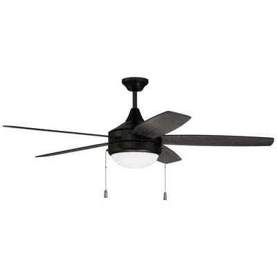 Craftmade 52" Phaze 5 Flat Black Led Ceiling Fan With Greywood Blades