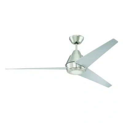 Craftmade 56'' Ceiling Fan With Led Lights In Brushed Nickel