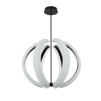 Craftmade 6 - Light Geometric Led Pendant In Black